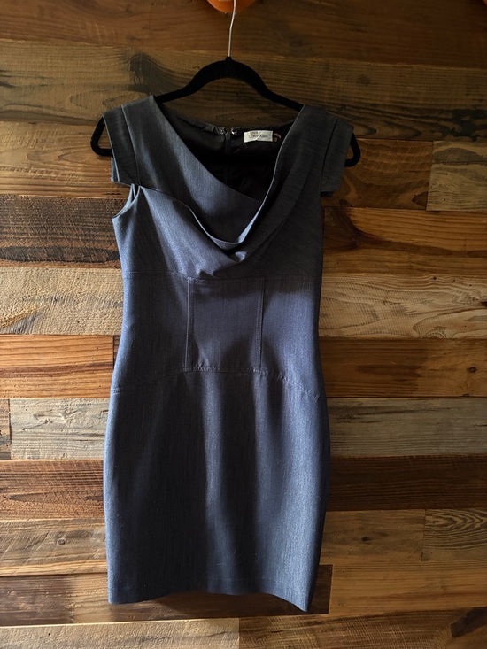 Calvin Klein Dresses & Skirts - Calvin Klein Charcoal Gray Cowl-Neck Mini Dress